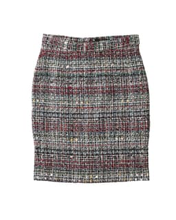 Multi-Color Bouclé Tweed Pencil Skirt thumbnail 1