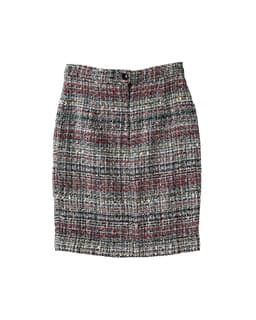 Multi-Color Bouclé Tweed Pencil Skirt thumbnail 2