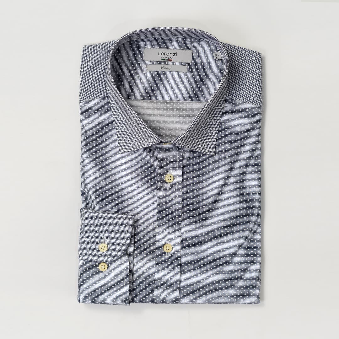Premium Geometric Print Lorenzi Cotton Shirt