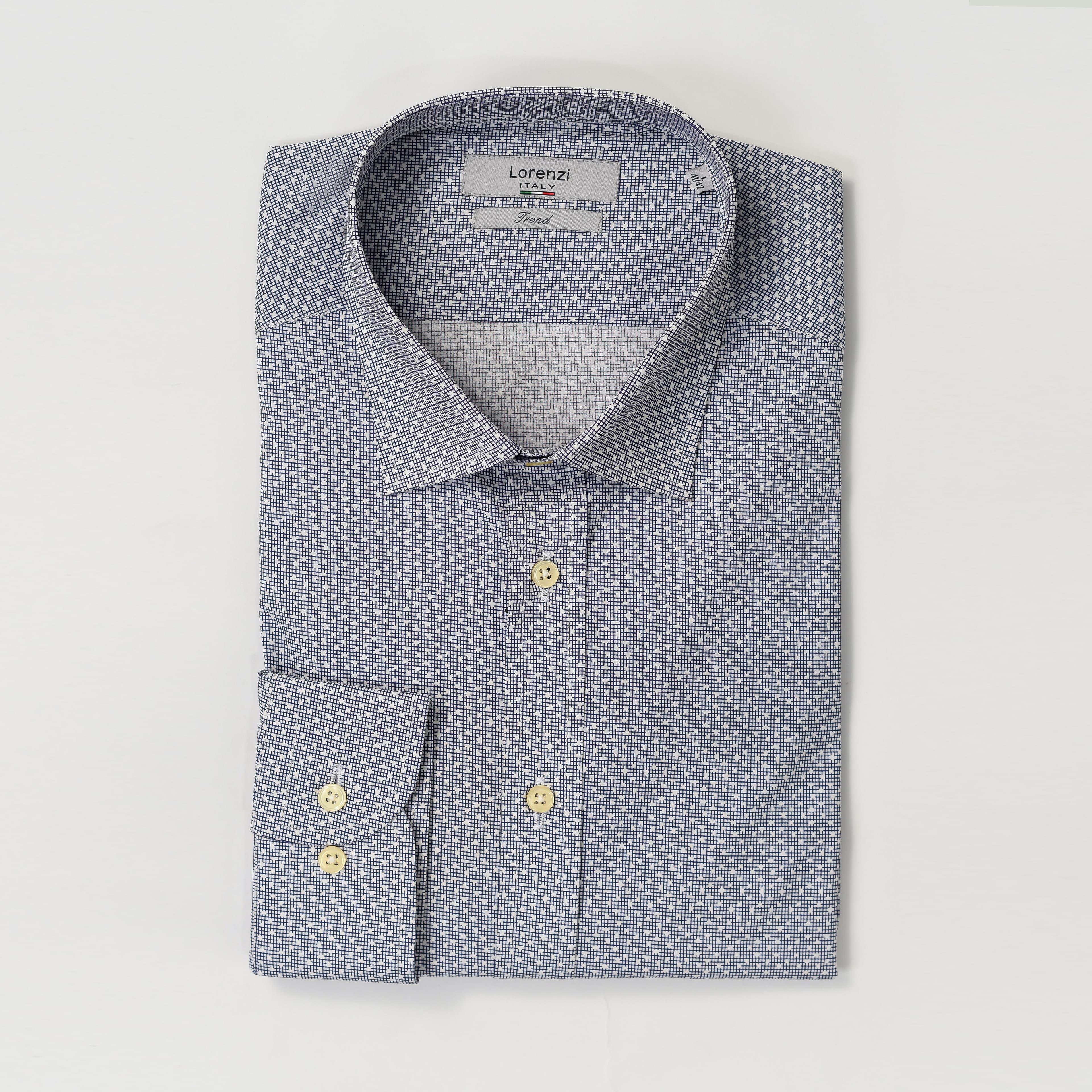 Premium Geometric Print Lorenzi Cotton Shirt
