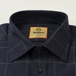Midnight Windowpane Slim-Fit Cotton Shirt thumbnail 2