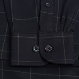 Midnight Windowpane Slim-Fit Cotton Shirt thumbnail 3