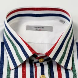 Men Multi-Stripe Cotton Shirt thumbnail 2