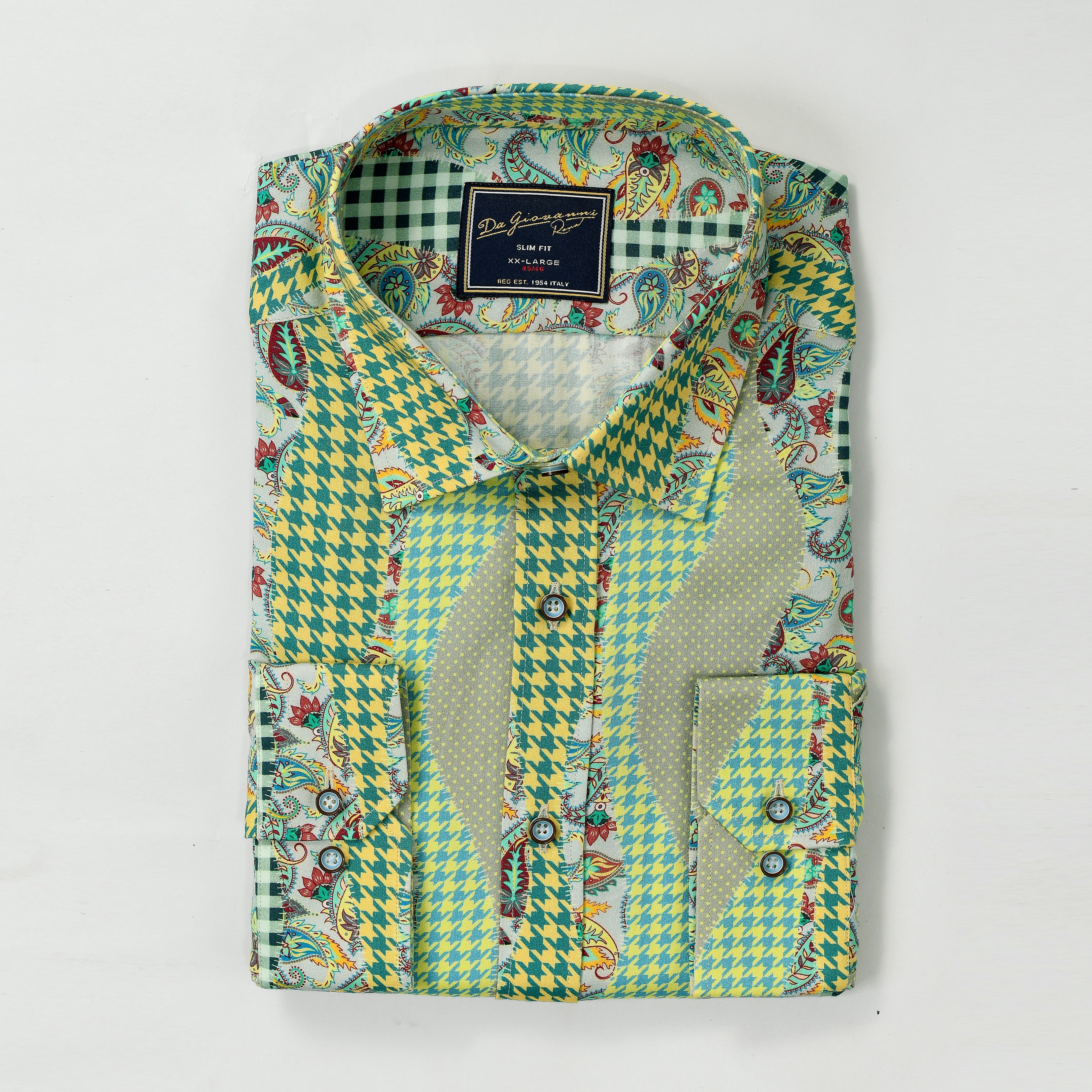 Mosaic Houndstooth Signature Cotton Shirt