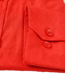 Premium Textured Red Cotton Shirt thumbnail 3