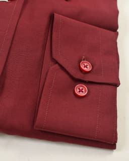 Premium Solid Maroon Cotton Slim Fit Shirt thumbnail 3