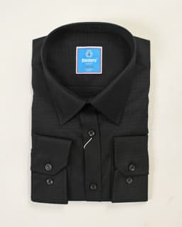 Men’s Classic Black Cotton Shirt thumbnail 1