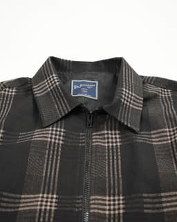 Shadow Grid Plaid Zip-Up Harrington Jacket thumbnail 2