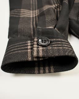 Shadow Grid Plaid Zip-Up Harrington Jacket thumbnail 3