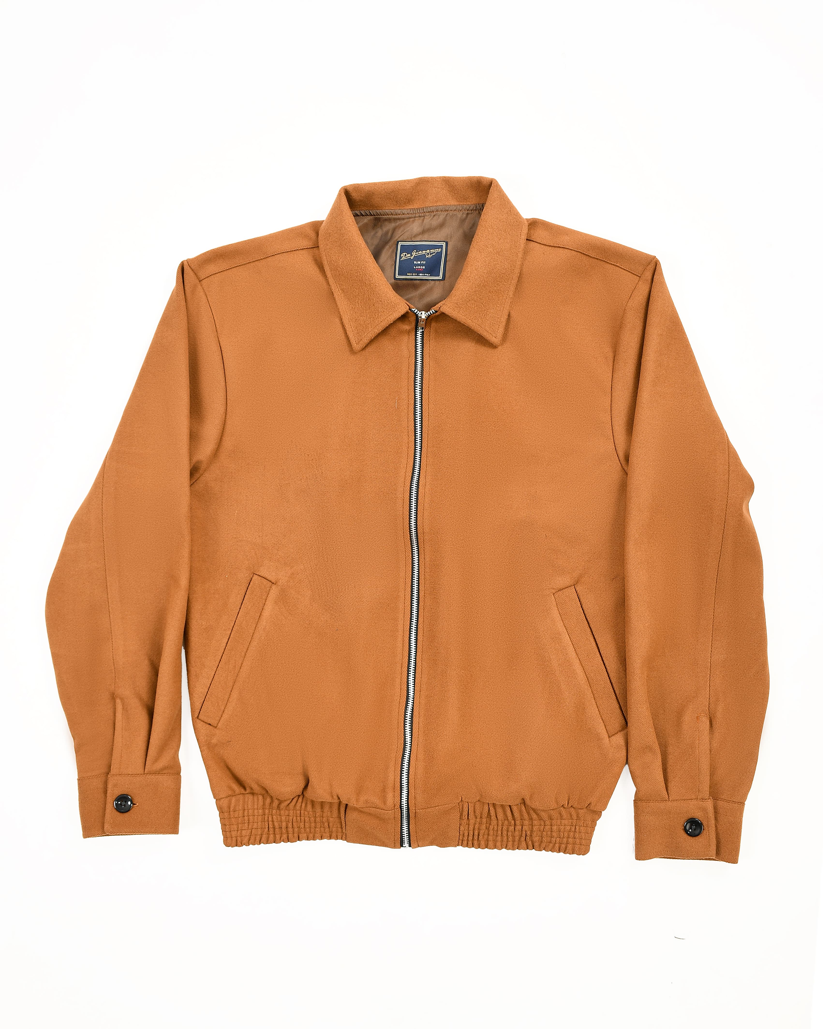 Brown Twill Harrington Jacket