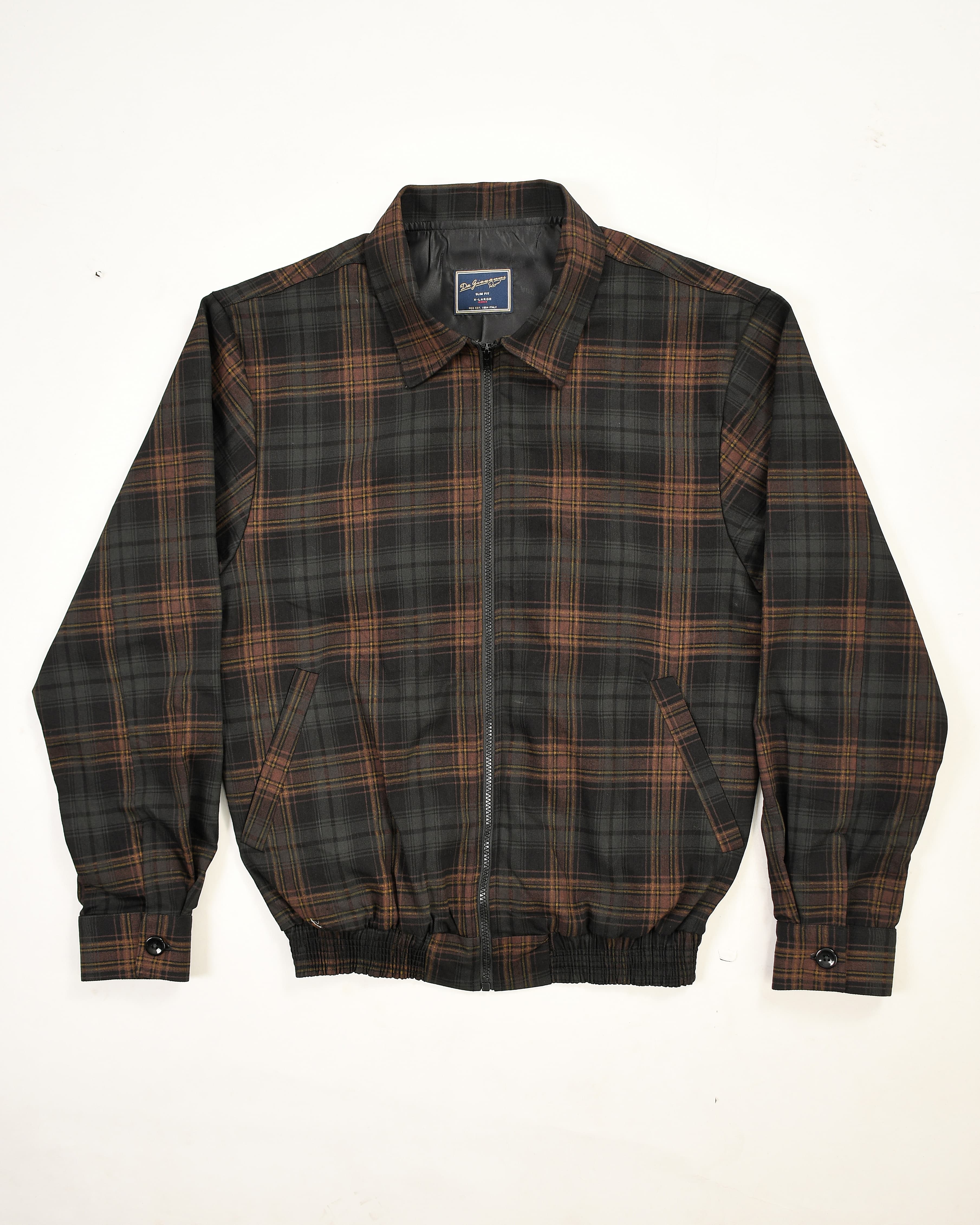 Rustic Plaid Harrington Jacket