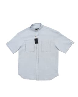 Sky-Blue Linen-Blend Utility Co-ord Set thumbnail 2